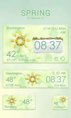 SPRING THEME GO WEATHER EX android App screenshot 0