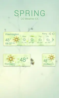 SPRING THEME GO WEATHER EX android App screenshot 1