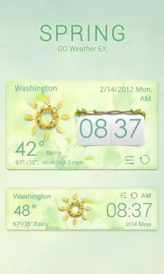 SPRING THEME GO WEATHER EX android App screenshot 2